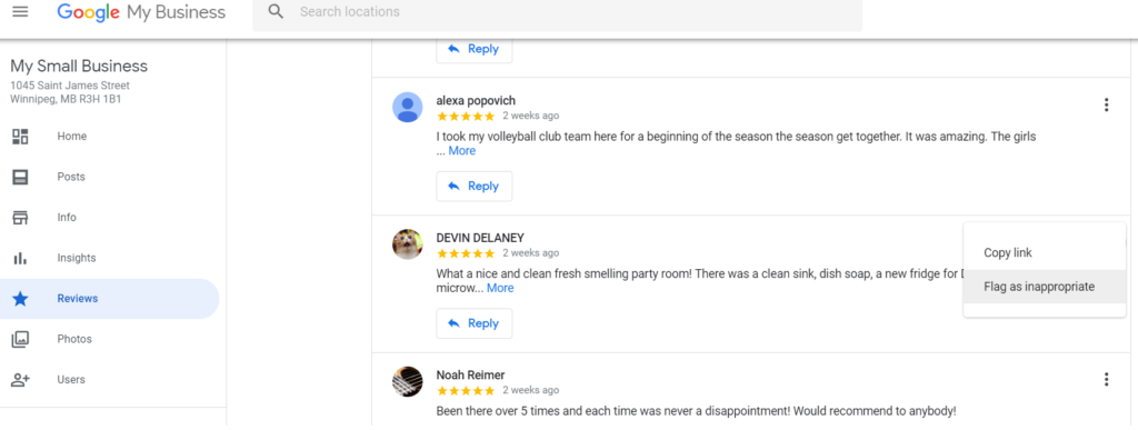 Flag Negative Google Reviews as Inappropriate
